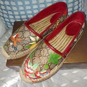 Gucci Women's GG Supreme Tian Espadrille Flats Sz. US10